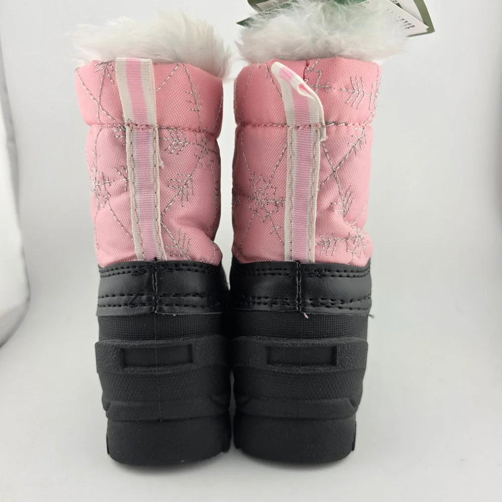 Itasca Snowflake‎ Snow Boots Kids Size 7 Pink New Quilted Zipper Winter Boots